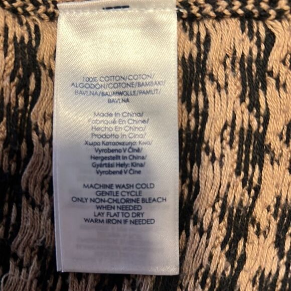 CHAPS Ladies Brown/black front zip sweater - Picture 6 of 7